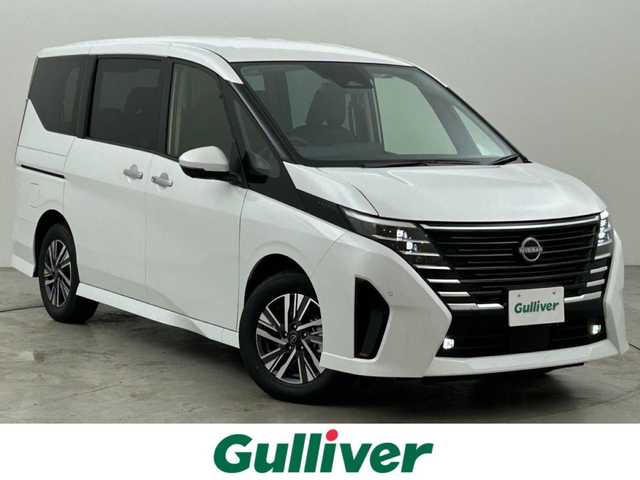 日産 セレナ e－パワー ハイウェイスター V 福岡県 2025(令7)年 0.1万km未満 プリズムホワイト 登録済未使用車　/コネクトナビ（フルセグTV）　/全方位カメラ　/ＥＴＣ２．０　/ナビ連動前後ドラレコ　/デジタルルームミラー　/置くだけ充電　/プロパイロット　/コーナーセンサー　/エマージェンシーブレーキ　/アクセル踏み間違い防止/レーンキープ/BSM/両側電動スライドドア/Wエアコン/純正16インチアルミホイール/LEDヘッドライト