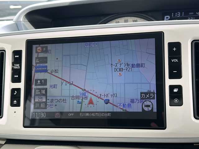 ダイハツ ムーヴ キャンバス G メイクアッフ SA Ⅱ 石川県 2017(平29)年 4.1万km パールホワイトⅢ/シルキーブルーパール 2トーン 純正８インチナビ　（NSZN-X67D）/　・フルセグ・CD・DVD・BT・USB・HDMI/両側パワースライドドア/ETC/純正ドライブレコーダー　/パノラマミックビューカメラ　/スマートアシストII　/ＬＥＤヘッドライト　/ＬＥＤフォグランプ　/プッシュスタート　/スマートキー