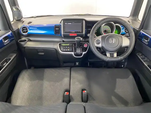 ホンダ Ｎ ＢＯＸ ＋ 2トーン G SSパッケージ 岐阜県 2013(平25)年 8.3万km プレミアムダイナミックブルーパール ワンオーナー/特別仕様車/ツートーンカラースタイル/両側パワースライドドア/KENWOOD製ナビ（MDV-X500）/運転席ハイトアジャスター/アイドリングストップ/電動格納ミラー/ドアバイザー/社外14インチホイール/純正フロアマット/ETC/スマートキー×2/保証書/取扱説明書/ABS/横滑り防止装置/盗難防止装置/ダブル＋サイドエアバッグ