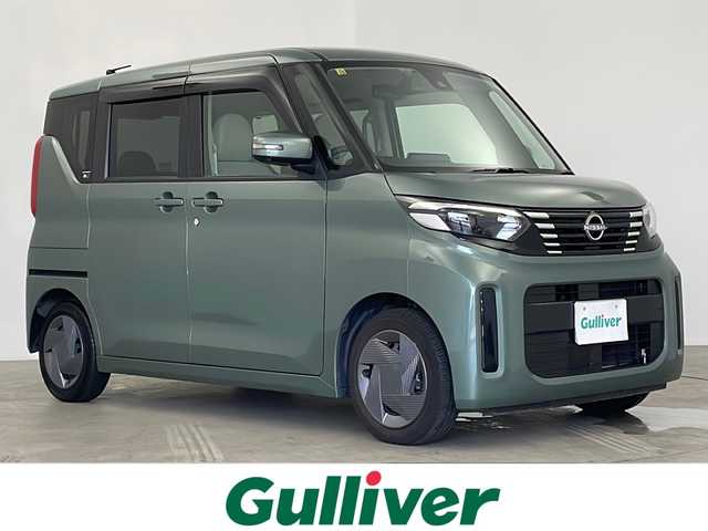 日産 ルークス X 鹿児島県 2023(令5)年 0.7万km Ｄグリーン ワンオーナー/純正9インチSDナビ/(BT/AM/FM/フルセグTV)/片側パワースライドドア/アラウンドビューモニター/バックカメラ/オートマチックハイビーム/後席サーキュレーター/純正ドライブレコーダー/前後コーナーセンサー/レーンキープアシスト/LEDヘッドライト/ベンチシート/純正フロアマット/アイドリングストップ/保証書/取扱説明書