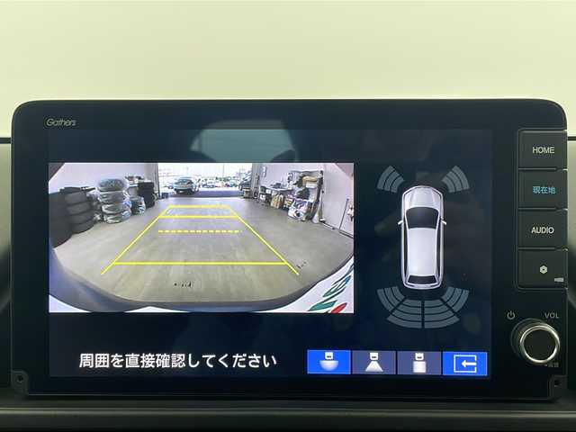 ホンダ フリード ハイブリット e:HEV クロスター 栃木県 2024(令6)年 0.9万km フレスコブルーパール 純正ナビ/（フルセグTV/BT/FM・AM/Apple carplay)/バックカメラ/ホンダセンシング/・衝突被害軽減システム/・レーンキープアシスト/・誤発進抑制装置/・クルーズコントロール/・ブラインドストップモニター/ドライブレコーダー/横滑り防止装置/両側パワースライドドア/電動格納ミラー/前席シートヒーター/ステアリングリモコン/革巻きステアリング/純正１５インチAW/ドアバイザー