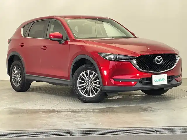 マツダ ＣＸ－５ XD 栃木県 2017(平29)年 6.2万km ソウルレッドクリスタルM ディーゼル/ターボ/メモリーナビ/（Bluetooth/USB）/バックモニター/左サイドモニター/衝突軽減ブレーキ/フロントコーナーセンサー/前方ドライブレコーダー/オートライト/LEDヘッドライト/横滑り防止装置/スマートキー/プッシュスタート/電動格納ミラー/純正アルミホイール/純正フロアマット