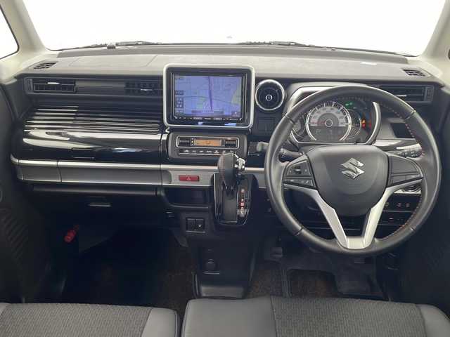 スズキ スペーシア カスタム HYBRID XS 佐賀県 2019(令1)年 3.2万km ピュアホワイトパール/ブラック2トーン 〇　ワンオーナー/〇　フルセグテレビ/〇　バックカメラ/〇　アイドリングストップ/〇　ウィンカーミラー/〇　ドアバイザー/〇　プッシュスタート/〇　両側パワースライドドア/〇　ハーフレザーシート/〇　LEDヘッドライト