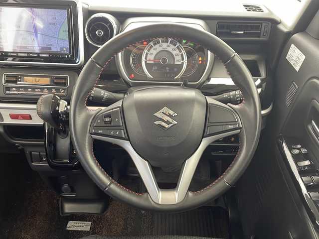 スズキ スペーシア カスタム HYBRID XS 佐賀県 2019(令1)年 3.2万km ピュアホワイトパール/ブラック2トーン 〇　ワンオーナー/〇　フルセグテレビ/〇　バックカメラ/〇　アイドリングストップ/〇　ウィンカーミラー/〇　ドアバイザー/〇　プッシュスタート/〇　両側パワースライドドア/〇　ハーフレザーシート/〇　LEDヘッドライト