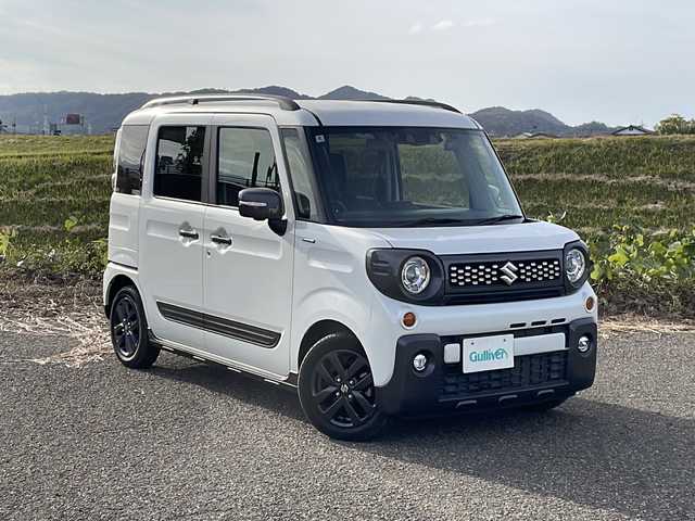 スズキ スペーシア ギア HYBRID XZターボ 新潟県 2022(令4)年 1.6万km ピュアホワイトP 4WD/純正SDナビ(CN-RZ876)/CD/DVD/BT/フルセグテレビ/全方位カメラ/ETC/ドライブレコーダー/衝突被害軽減ブレーキ/レーンキープアシスト/レーダークルーズコントロール/両側パワースライドドア/ベンチシート/シートヒーター /パドルシフト/ステアリングスイッチ/コーナーセンサー/スマートキー/プッシュスタート/LEDヘッドライト/オートライト/オートハイビーム/フォグランプ/純正14インチアルミホイール