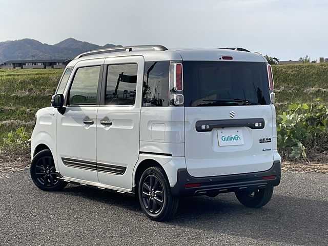スズキ スペーシア ギア HYBRID XZターボ 新潟県 2022(令4)年 1.6万km ピュアホワイトP 4WD/純正SDナビ(CN-RZ876)/CD/DVD/BT/フルセグテレビ/全方位カメラ/ETC/ドライブレコーダー/衝突被害軽減ブレーキ/レーンキープアシスト/レーダークルーズコントロール/両側パワースライドドア/ベンチシート/シートヒーター /パドルシフト/ステアリングスイッチ/コーナーセンサー/スマートキー/プッシュスタート/LEDヘッドライト/オートライト/オートハイビーム/フォグランプ/純正14インチアルミホイール