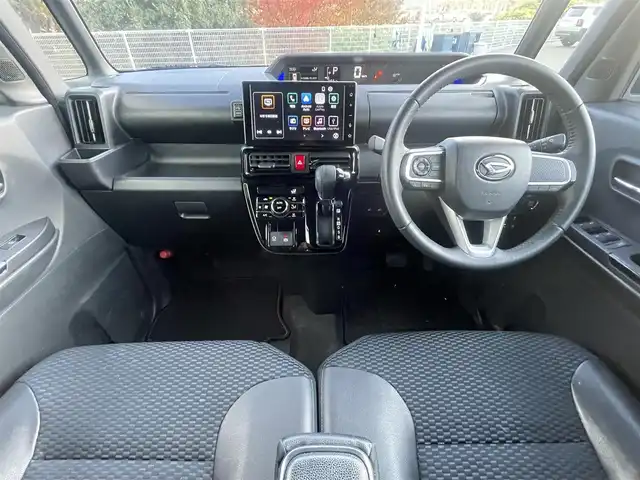 ダイハツ タント カスタム RS 大阪府 2023(令5)年 1.5万km ブラックマイカメタリック スマートアシスト　/オートホールド　/クリアランスソナー/ディスプレイオーディオ　/フルセグＴＶ／ＢＴ／ＨＤMI／ＵＳＢ／/ａｐｐｌｅｃａｒｐｌａｙ／ａｎｄｒｏｉｄ　ａｕｔｏ　/バックカメラ　/両側電動パワースライドドア　/シートヒーター/ETC/前後ドライブレコーダー