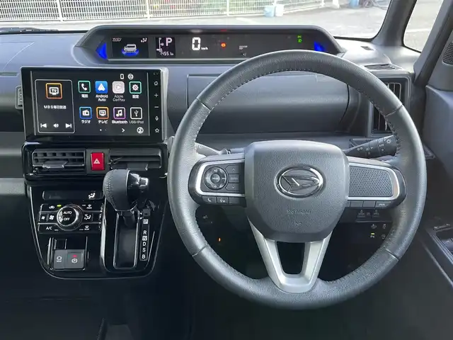 ダイハツ タント カスタム RS 大阪府 2023(令5)年 1.5万km ブラックマイカメタリック スマートアシスト　/オートホールド　/クリアランスソナー/ディスプレイオーディオ　/フルセグＴＶ／ＢＴ／ＨＤMI／ＵＳＢ／/ａｐｐｌｅｃａｒｐｌａｙ／ａｎｄｒｏｉｄ　ａｕｔｏ　/バックカメラ　/両側電動パワースライドドア　/シートヒーター/ETC/前後ドライブレコーダー