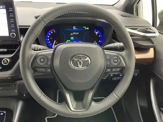 トヨタ カローラツーリング ハイブリッド ダブルバイビー 愛知県 2020(令2)年 5.8万km ホワイトパールクリスタルシャイン 純正９型ＤＡナビフルセグＴＶ　シートヒーター　ＤＶＤデッキ　革調シートカバー　モデリスタガーニッシュ多数　電動パーキング　ＨＵＤ　前後ドラレコ　セーフティセンス　衝突軽減　追従クルコン　ＬＥＤライト　禁煙車　純正フロアマット　ドアバイザー　コーナーセンサー　ステアリングヒーター　トノカバー