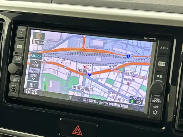 日産 デイズ ルークス ハイウェイスター Xターボ 福岡県 2017(平29)年 3万km オーシャンブルーP 純正ナビ（CD/BT/AUX/フルセグ）/アラウンドビューモニター/片側パワースライドドア/前方ドライブレコーダー/ETC/エマージェンシーブレーキ/LEDヘッドライト/オートライト/オートハイビーム/アイドリングストップ/ステアリングスイッチ/スマートキー/プッシュスタート