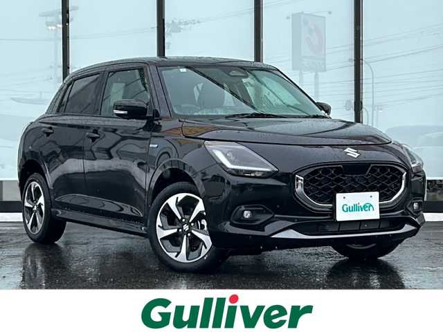 スズキ スイフト HYBRID MZ 山形県 2024(令6)年 0.1万km未満 スーパーブラックパール ワンオーナー/４WD/スズキセーフティサポート装着車/衝突被害軽減システム/純正ナビ/（Bluetooth/CD/DVD/フルセグ)/全方位カメラ/前席シートヒーター/クルーズコントロール/パドルシフト/ステアリングスイッチ/レーンキープアシスト/オートLEDヘッドライト/フォグランプ/ウィンカーミラー/スマートキー/取扱説明書