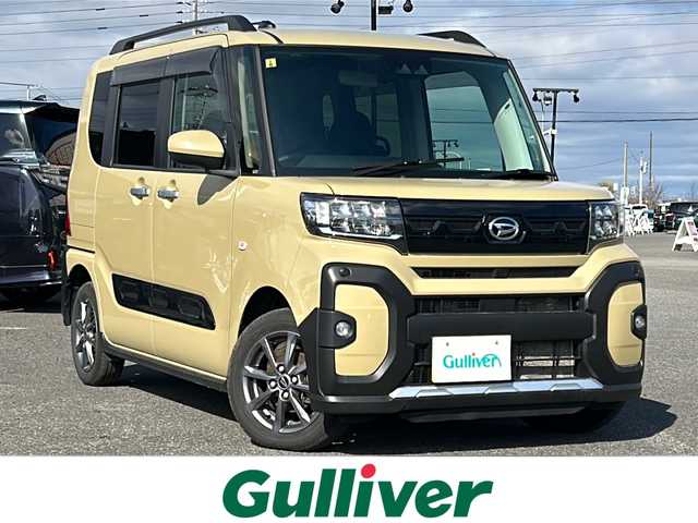 ダイハツ タント ファンクロス 道央・札幌 2023(令5)年 4.3万km サンドベージュメタリック ４WD/純正オーディオ/AM/FM/AUX/スマートアシスト/衝突被害軽減ブレーキ/横滑り防止装置/コーナーセンサー/アイドリングストップ/両側パワースライドドア/前席シートヒーター/電動パーキング/ブレーキホールド/ステアリングリモコン/プッシュスタート/スマートキー/LEDヘッドライト/オートライト/フォグランプ/電動格納ミラー/純正フロアマット/ドアバイザー/鉄チンホイール付冬タイヤ積込/155/65/R14/2021年/山5mm