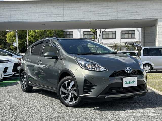 トヨタ アクア クロスオーバー グラム 兵庫県 2019(令1)年 3.9万km オリーブマイカM ・ワンオーナー/・純正メモリーナビ/・TV/BT/AUX/・バックカメラ/・ステアリングリモコン/・ハーフレザーシート/・ビルトインETC/・純正16インチAW/・プリクラッシュセーフティ/・レーンディーパーチャーアラート/・オートマチックハイビーム/・パーキングサポートブレーキ/・クリアランスソナー/・先行車発進お知らせ/・スマートキー/・ドライブレコーダー前/・R2/3/4/6年ディーラー記録簿
