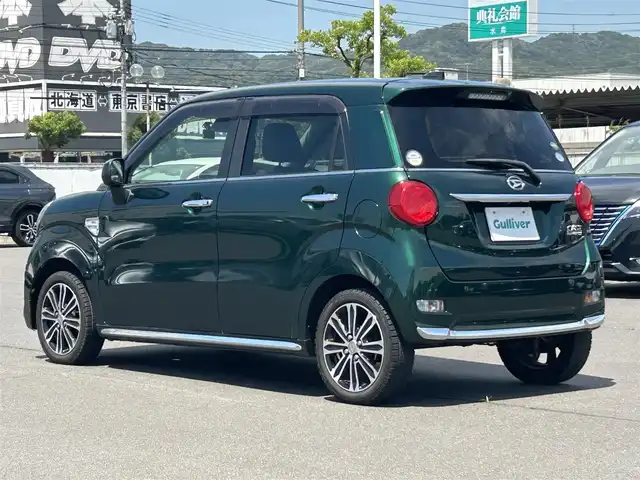 ダイハツ キャスト スタイル G リミテッド SAⅢ 岡山県 2018(平30)年 2.7万km ダークエメラルドマイカ 登録時走行距離26871km/社外ナビ/フルセグTV/(AM.FM.TV.CD.DVD)/全方位カメラ/ETC/衝突軽減ブレーキ/前後ドライブレコーダー/横滑り防止装置/オートマチックハイビーム/アイドリングストップ/15インチ純正AW/プッシュスタート/コーナーセンサー/盗難防止装置/LEDヘッドライト/オートライト/シートヒーター(D+N席)