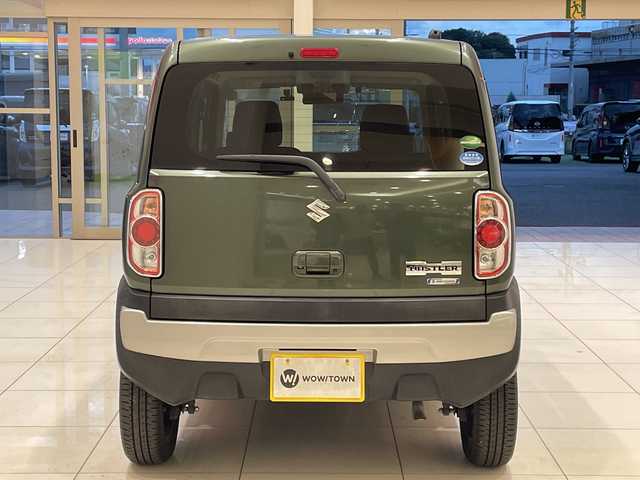 スズキ ハスラー Jターボ ブラックインテリアパッケージ 神奈川県 2019(令1)年 4.3万km クールカーキPM デュアルカメラブレーキサポート/社外8インチナビ（CD/DVD/BT）/フルセグTV/全方位カメラ/クルーズコントロール/ＨＩＤオートライト/ハーフレザーシート/前席シートヒーター/純正15インチアルミホイール/パドルシフト/アイドリングストップ/ステアリングスイッチ/ＥＴＣ/純正フロアマット/純正ドアバイザー