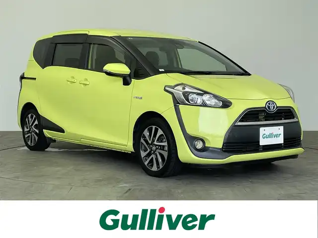 トヨタ シエンタ ハイブリッド G 大分県 2015(平27)年 8.1万km エアーイエロー Toyota　Safety　Sense/・プリクラッシュセーフティ/・レーンデパーチャーアラート/・オートハイビーム/両側パワースライドドア/純正メモリナビ/・BT/TV/AM/FM/ナビレディパッケージ/メーカーOP/・バックカメラ/ステアリングスイッチ/ETC/プッシュスタート/スマートキー/16インチ純正OPホイール/取扱説明書・保証書・R7記録簿