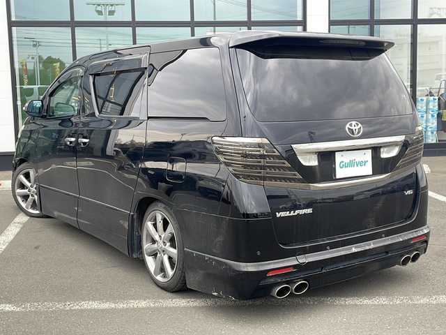 トヨタ ヴェルファイア 3．5Z Gエディション 道東・釧路十勝 2008(平20)年 16.8万km ブラック ・4WD/・社外SDナビ（BT/CD/DVD/フルセグ）/・ETC/・3列シート/・MT付きAT/・電動リアゲート/・パワーシート（D席・N席）/・フリップダウンモニター/・サンルーフ/・ステアリングスイッチ/・カーテンエアバック/・コーナーセンサー/・メモリーシート/・クルーズコントロール/・社外エンジンスターター/・フロアマット純正/・ウォークスルー/・横滑り機能/・オートライト/・フォグライト/・ドアバイザー