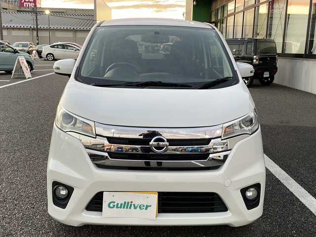 日産 デイズ ハイウェイスターX 島根県 2014(平26)年 10万km ホワイトパール 純正7インチSDナビゲーション(MM114D-W)/フルセグ CD SD ラジオ/バックカメラ/アイドリングストップ/フォグライト/電動格納ミラー/ISOFIX