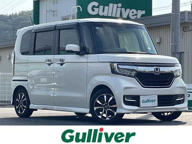 ホンダ Ｎ ＢＯＸ カスタム G L ホンダセンシング 山口県 2018(平30)年 6.7万km プレミアムホワイトパールⅡ 純正メモリナビ/Bluetooth/フルセグTV/バックカメラ/ステアリングスイッチ/両側パワースライドドア/クルーズコントロール/衝突軽減ブレーキ/横滑り防止装置/レーンキープアシスト/スマートキー＆プッシュスタート/LEDヘッドライト＆LEDフォグライト/オートライト/純正前方録画タイプドライブレコーダー/純正14インチAW/保証書・取説/スペアキー1個