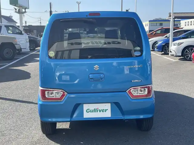 スズキ ワゴンＲ HYBRID FX 長崎県 2019(令1)年 9.2万km ブリスクブルーM プッシュスタート/純正SDナビ/CD/DVD/BT/ワンセグTV/全方位カメラ/衝突被害軽減システム/レーンキープアシスト/前席シートヒーター/ステアリングスイッチ/オートライト/ビルトインETC