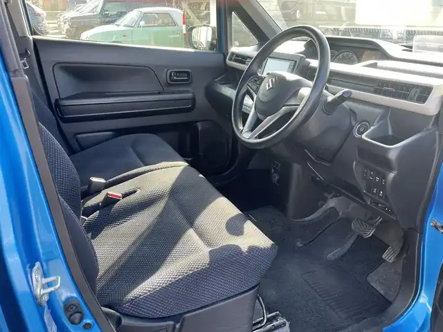 スズキ ワゴンＲ HYBRID FX 長崎県 2019(令1)年 9.2万km ブリスクブルーM プッシュスタート/純正SDナビ/CD/DVD/BT/ワンセグTV/全方位カメラ/衝突被害軽減システム/レーンキープアシスト/前席シートヒーター/ステアリングスイッチ/オートライト/ビルトインETC