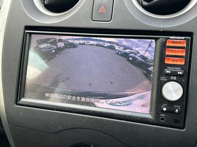 日産 ノート X 長野県 2014(平26)年 11.1万km スーパーブラック ・純正ナビ/・フルセグTV/CD/SD/AUX/・バックカメラ/・ETC/・社外15インチAW/・スペアキー/・プッシュスタート/・スマートキー