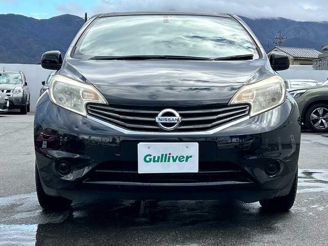 日産 ノート X 長野県 2014(平26)年 11.1万km スーパーブラック ・純正ナビ/・フルセグTV/CD/SD/AUX/・バックカメラ/・ETC/・社外15インチAW/・スペアキー/・プッシュスタート/・スマートキー