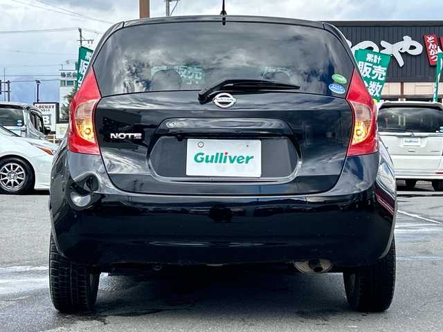 日産 ノート X 長野県 2014(平26)年 11.1万km スーパーブラック ・純正ナビ/・フルセグTV/CD/SD/AUX/・バックカメラ/・ETC/・社外15インチAW/・スペアキー/・プッシュスタート/・スマートキー