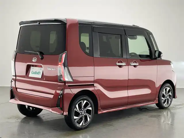 ダイハツ タント カスタム X 徳島県 2022(令4)年 1.8万km ブラックマイカメタリック/ファイアークォーツレッドメタリック 2トーン 純正7型ナビ/ETC/Bカメラ/両側パワースライドドア/オートブレーキホールド/LEDヘッドライト/フォグライト/シートヒーター/オートクルーズコントロール/スマートアシスト