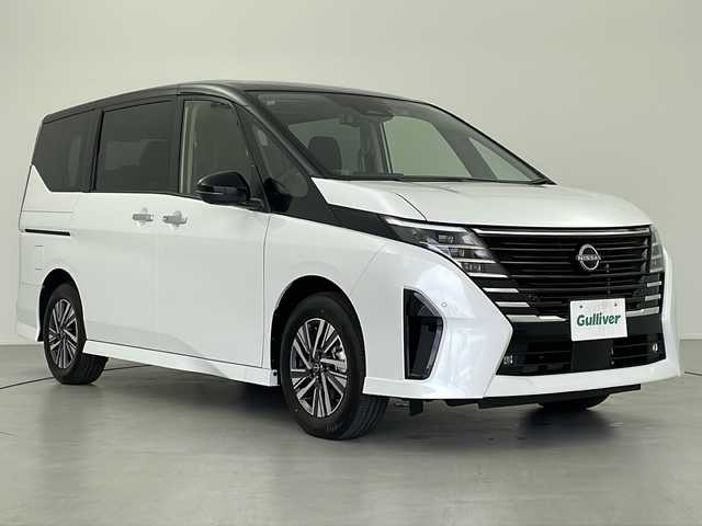 日産 セレナ e－パワー ハイウェイスター V 岐阜県 2025(令7)年 0.1万km未満 白 統合型インターフェースディスプレイ/アドバンスドドライブアシストディスプレイ/NissanConnectナビゲーションシステム/オートレベライザー/インテリジェント ルームミラー/ブラインドスポットモニター/アラウンドビューモニター/バックカメラ/フリップダウンモニター/プロパイロット/ハンドル支援/追従型クルーズコントロール/レーンキープアシスト/衝突軽減ブレーキ/横滑り防止/両側パワースライドドア/スペアキー/ETC