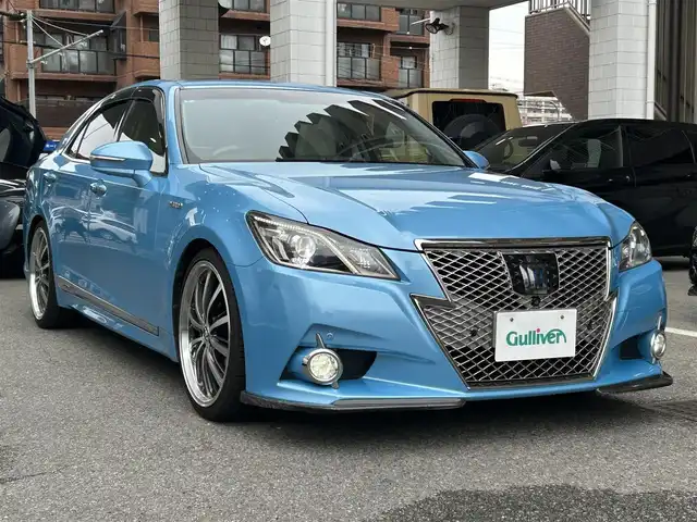 トヨタ クラウン ハイブリッド アスリートS 大阪府 2015(平27)年 11.8万km クールソーダメタリック マイコン制御チルト＆スライド電動ムーンルーフ/全周囲360°ドラレコ（marumieQ-20）/レーザー＆レーダ探知機（YuPIteruSupercatLS700）/ロクサニーテンペストタービンプログレス２０インチアルミホイール/アダプティブクルーズコントロール/バック・サイドカメラ/純正HDDナビ/Bluetooth/フルセグTV/ETC/レザーシート/コーナーセンサー/横滑り防止装置/スペアキー/保証書・取扱説明書・記録簿
