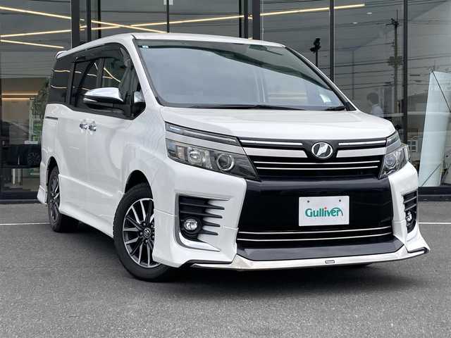 トヨタ ヴォクシー ZS 煌Ⅱ 茨城県 2017(平29)年 5.7万km ホワイトパールクリスタルシャイン 純正ナビ/【AM・FM・DISC・SD・TV・BT・VTR】/アイドリングストップ/ETC/前方ドラレコ/両側パワスラ/モデリスタエアロ/純アルミ/純フロア/横滑り/レーンキープ/LED/衝突軽減/電格ミラー/ウインカーミラー/ドアバイザー