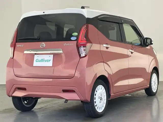 日産 デイズ ボレロ 愛知県 2020(令2)年 2.3万km ピンクⅡ 純正９型ナビ　フルセグＴＶ　Ｂｌｕｅｔｏｏｔｈ　全方位カメラ　ＥＴＣ　ナビ連動純正ドラレコ　ボレロハーフレザー専用シート　オートライト　エマブレ　衝突軽減装置　ツートンカラー　コーナーセンサー　禁煙車