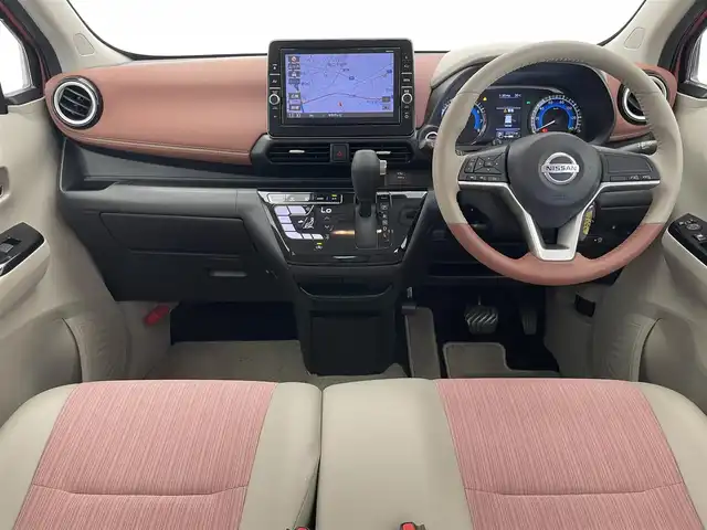 日産 デイズ ボレロ 愛知県 2020(令2)年 2.3万km ピンクⅡ 純正９型ナビ　フルセグＴＶ　Ｂｌｕｅｔｏｏｔｈ　全方位カメラ　ＥＴＣ　ナビ連動純正ドラレコ　ボレロハーフレザー専用シート　オートライト　エマブレ　衝突軽減装置　ツートンカラー　コーナーセンサー　禁煙車