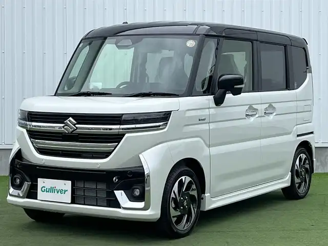 スズキ スペーシア カスタム HYBRID XS 香川県 2025(令7)年 0.1千km ピュアホワイトパール/ブラック2トーン デュアルカメラブレーキ/純正9インチメモリナビ/・スズキコネクト対応通信機装着車(195800円)/全方位カメラ/両側パワースライド/ハーフレザーシート/シートヒーター/革巻きステアリング/ステアリングヒーター/ステアリングリモコン/レーダークルーズコントロール/HUD/BSM/LEDライト/スマートキー/プッシュスタート