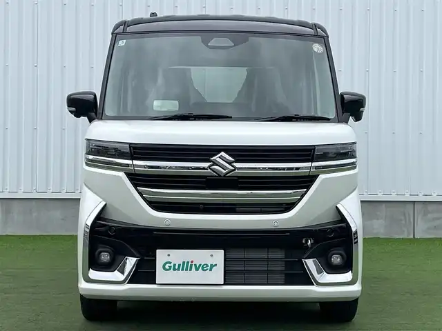 スズキ スペーシア カスタム HYBRID XS 香川県 2025(令7)年 0.1千km ピュアホワイトパール/ブラック2トーン デュアルカメラブレーキ/純正9インチメモリナビ/・スズキコネクト対応通信機装着車(195800円)/全方位カメラ/両側パワースライド/ハーフレザーシート/シートヒーター/革巻きステアリング/ステアリングヒーター/ステアリングリモコン/レーダークルーズコントロール/HUD/BSM/LEDライト/スマートキー/プッシュスタート