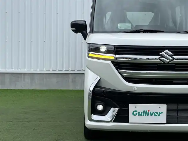 スズキ スペーシア カスタム HYBRID XS 香川県 2025(令7)年 0.1千km ピュアホワイトパール/ブラック2トーン デュアルカメラブレーキ/純正9インチメモリナビ/・スズキコネクト対応通信機装着車(195800円)/全方位カメラ/両側パワースライド/ハーフレザーシート/シートヒーター/革巻きステアリング/ステアリングヒーター/ステアリングリモコン/レーダークルーズコントロール/HUD/BSM/LEDライト/スマートキー/プッシュスタート