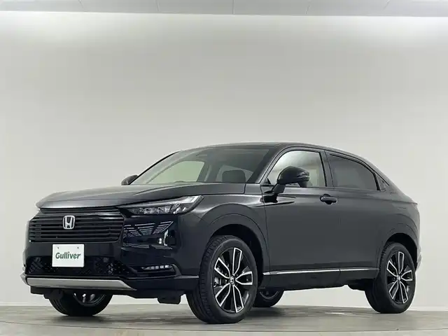 ホンダ ヴェゼル ハイブリッド e:HEV Z 埼玉県 2025(令7)年 0.1千km クリスタルブラックパール 登録済未使用車　純正１０．１インチナビ　バックカメラ　シートヒーター　ハーフレザーシート コーナーセンサー レーダークルーズコントロール ダウンヒルアシストコントロール 衝突軽減 BSM ETC