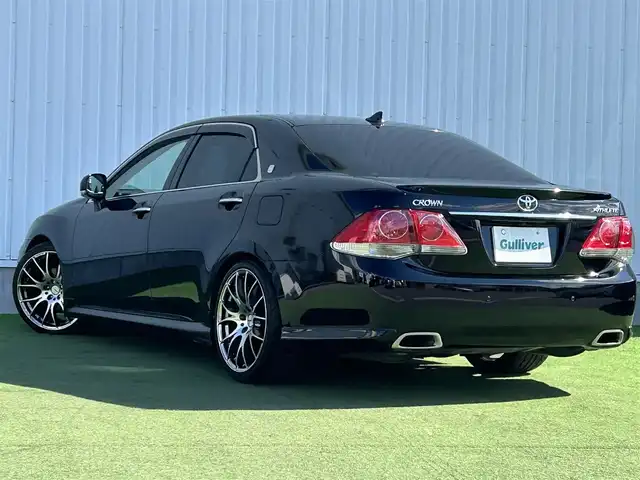 トヨタ クラウン アスリート 香川県 2011(平23)年 4.3万km ブラック 純正8インチHDDナビ/→フルセグ/CD/DVD/USB/AUX/バックカメラ/テイン車高調/RAYS19インチアルミ/純正シートカバー/前席パワーシート/運転席シートヒーター/MTモード付AT/クルーズコントロール/クリアランスソナー/革巻きステアリング/ステアリングリモコン/横滑り防止装置/盗難防止装置/ビルトインETC/純正フロアマット/プッシュスタート/スマートキー