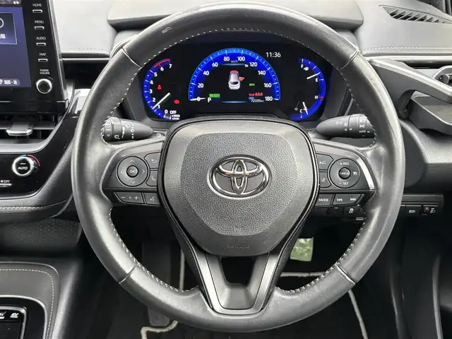 トヨタ カローラツーリング ハイブリッド ダブルバイビー 茨城県 2020(令2)年 7.3万km ホワイトパールクリスタルシャイン モデリスタフルエアロ/純正9インチディスプレイオーディオ/　(AM/FM/BT/TV)/バックカメラ/ETC/ブラインドスポットモニター/クルーズコントロール/レーンキープアシスト/前方ドライブレコーダー/ハーフレザーシート/USB接続/LEDヘッドライト/オートマチックハイビーム/スマートキー/純正フロアマット/純正17インチアルミホイール