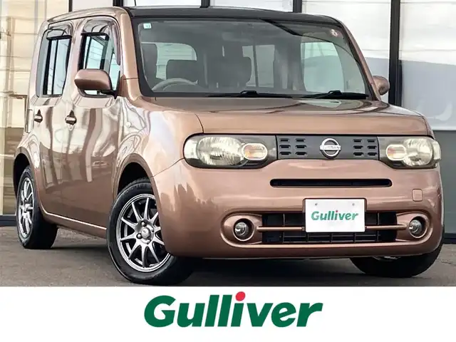 日産 キューブ 15X FOUR Vセレクション 道南・函館 2010(平22)年 6.9万km シャイニーブロンズ /社外メモリーナビ//フルセグTV//純正エンジンスターター//ガラスルーフ//切替４WD//ECO MODE//オートライト//フォグランプ//プッシュスタート//スマートキー//スペアキー//取扱説明書//保証書