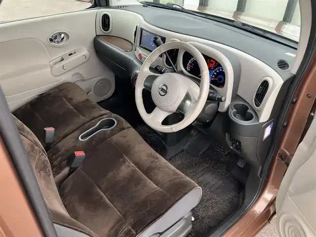 日産 キューブ 15X FOUR Vセレクション 道南・函館 2010(平22)年 6.9万km シャイニーブロンズ /社外メモリーナビ//フルセグTV//純正エンジンスターター//ガラスルーフ//切替４WD//ECO MODE//オートライト//フォグランプ//プッシュスタート//スマートキー//スペアキー//取扱説明書//保証書