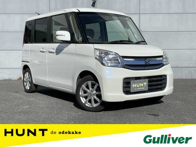 スズキ スペーシア T 千葉県 2016(平28)年 5.1万km 白 純正7インチナビ/Bluetooth/全方位カメラ/片側パワースライドドア/フルセグTV/クルーズコントロール/デュアルブレーキサポートシステム/ETC/オートライト/プッシュスタート/ターボ/D席シートヒーター/スマートキー