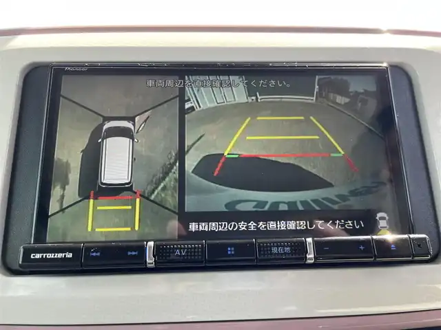 ダイハツ ムーヴ キャンバス G メイクアップ VS SAⅢ 福岡県 2022(令4)年 4.1万km パールホワイトⅢ/ブルーミングピンクメタリック ダイハツスマートアシスト　/社外ナビ（CD.DVD.BT.FM.AM）/ドラレコ　/フルセグＴＶ　/バックカメラ　/パワースライド　/全周囲カメラ　/横滑り防止　/ETC　/アイドリングストップ　/ステアリングリモコン　/ベンチシート　/スマートキー/シートヒーター/プッシュスタート/スマートキー/純正フロアマット/純正アルミ
