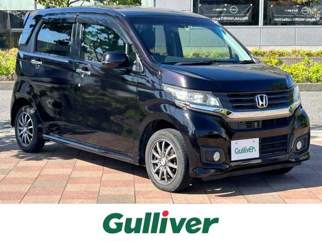 ホンダ Ｎ ＷＧＮ 福島県 2014(平26)年 7.7万km プレミアムゴールドパープルパール 4WD/エンジンスターター/純正メモリナビ/　【フルセグ/CD/DVD/SD/USB/BT/HDMI】/バックカメラ/ステアリングスイッチ/クルーズコントロール/HIDヘッドライト（AUTO機能付き）/フォグランプ/ハーフレザーシート/横滑り防止機能/衝突軽減システム/アイドリングストップ/プッシュスタート/純正フロアマット/ドアバイザー
