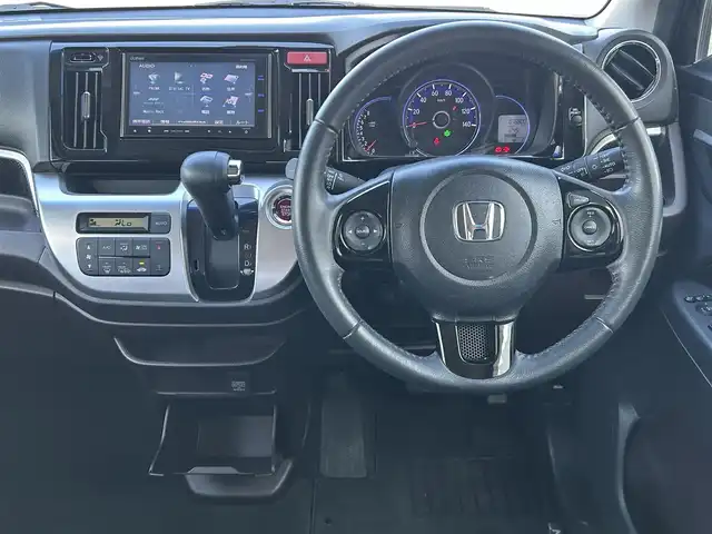 ホンダ Ｎ ＷＧＮ 福島県 2014(平26)年 7.7万km プレミアムゴールドパープルパール 4WD/エンジンスターター/純正メモリナビ/　【フルセグ/CD/DVD/SD/USB/BT/HDMI】/バックカメラ/ステアリングスイッチ/クルーズコントロール/HIDヘッドライト（AUTO機能付き）/フォグランプ/ハーフレザーシート/横滑り防止機能/衝突軽減システム/アイドリングストップ/プッシュスタート/純正フロアマット/ドアバイザー