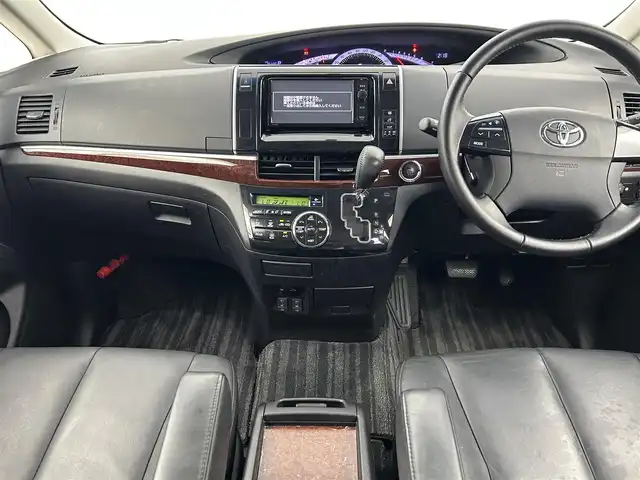 トヨタ エスティマ アエラス レザーパッケージ 千葉県 2016(平28)年 3.6万km ブラック 禁煙車/衝突防止装置/衝突軽減装置/ブレーキアシスト/純正7インチナビ/・CD/DVD/Bluetooth/フルセグTV/バックカメラ/クルーズコントロール/LEDオートライト/両側パワースライドドア/シートヒーター/レザーシート/純正18インチアルミホイール/オートエアコン/プッシュスタート/スマートキー