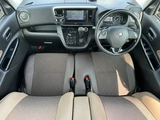 日産 デイズ ルークス HWS X Vセレクション 滋賀県 2018(平30)年 7.4万km ブラック 純正ナビ/フルセグTV/Bluetooth/CD/DVD/SD/両側電動スライドドア/全方位カメラ/LEDヘッドライト/ドラレコ/ハーフレザーシート/オートハイビーム/純正15インチAW/ETC/アイドリングストップ/衝突被害軽減システム