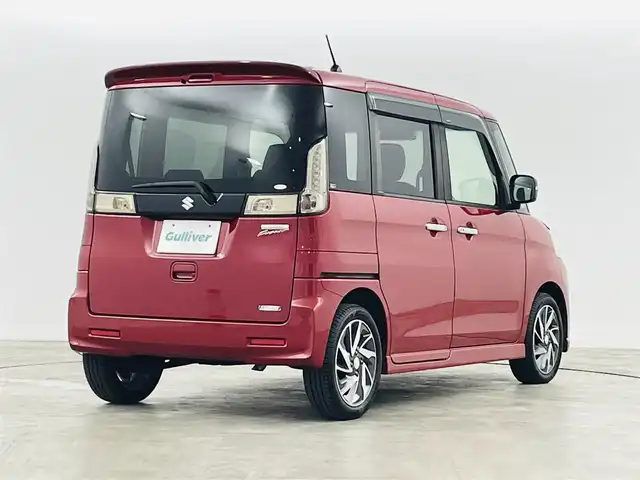 スズキ スペーシア カスタム XS ターボ 福島県 2016(平28)年 9.2万km フェニックスレッドパール メモリナビ　/【AM/FM/DVD/CD/Bluetooth/フルセグ】/バックカメラ　/クルーズコントロール　/ＥＴＣ　/両側パワースライドドア　/シートヒーター　/ドアバイザー/社外レーダー　/パドルシフト　/ステアリングスイッチ　/・革巻きステアリング　/プッシュスタート　/・スマートキー/オートライト/・フォグライト/・LEDライト/・取扱説明書/・保証書/純正フロアマット