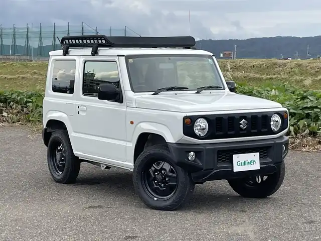 スズキ ジムニー XL 新潟県 2020(令2)年 4.3万km スペリアホワイト 4WD/社外ディスプレイオーディオ/CD/DVD/BT/USB/ETC/シートヒーター /ルーフキャリア/スマートキー/プッシュスタート/フォグランプ